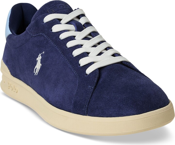 Polo Ralph Lauren Men's Heritage Court Ii Suede Sneaker - NAVY/LIGHT BLUE