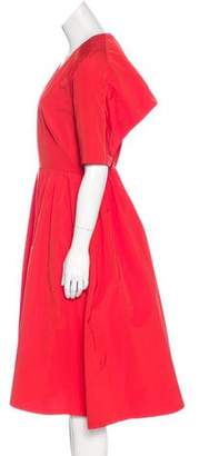 Lela Rose Pleated A-Line Dress