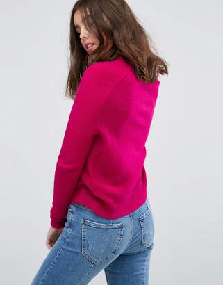 ASOS Petite PETITE Sweater In Fluffy Yarn With Crew Neck