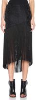 Thumbnail for your product : Rodarte Brocade Silk Skirt with Fringe