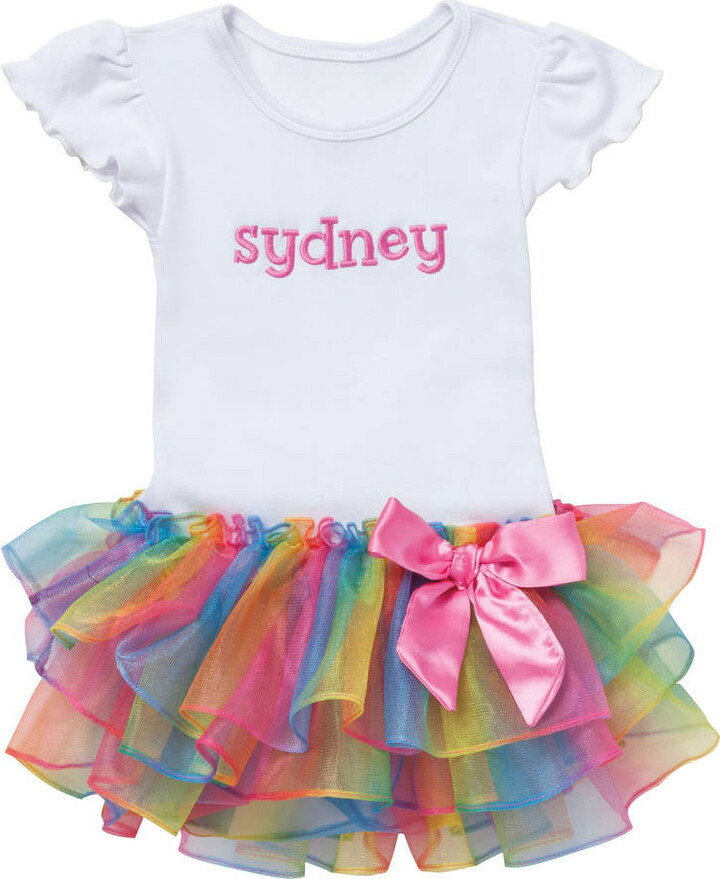Generic My Name Personalized Rainbow Tutu Tee