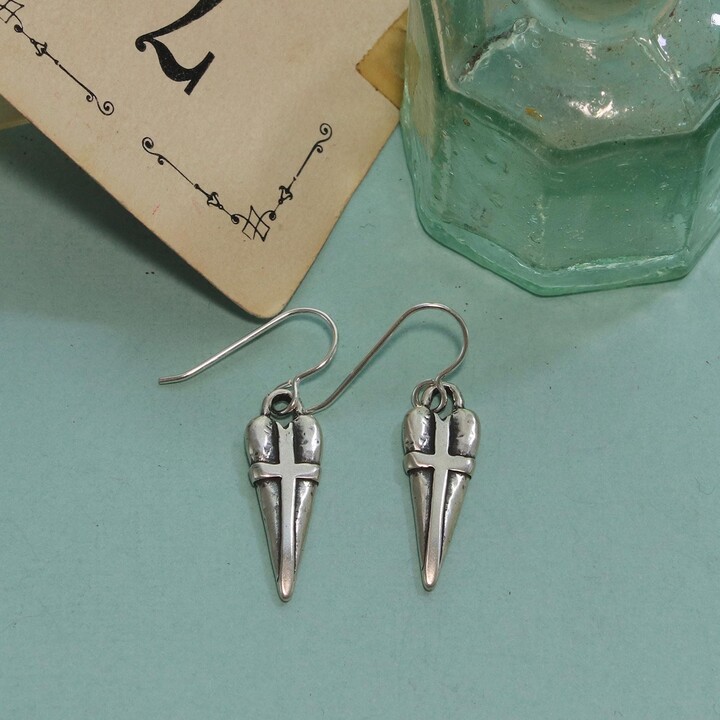 Etsy Love Unstoppable Earrings Visible Faith Sterling Silver Jewelry Christian Handmade Cross Heart