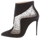Thumbnail for your product : Christian Louboutin Suede Papilloboot Booties
