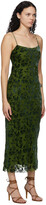 Thumbnail for your product : Marina Moscone Green Velvet Burnout Bias Slip Dress