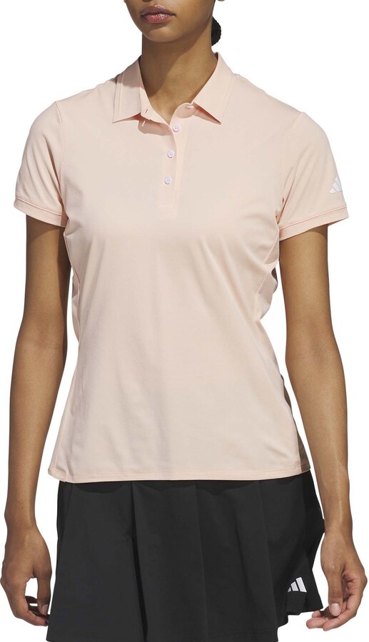 adidas Women's Ultimate365 Tour Twistknit Golf Polo, Small, Powder Coral
