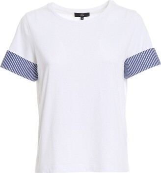 Fay Striped Sleeve Detail T-Shirt