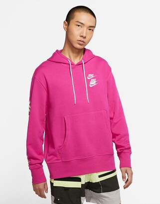 Nike World Tour Pack graphic hoodie in pink - ShopStyle