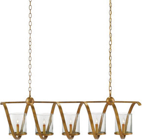 Currey & Company Maximus 5 - Light Kitchen Island Linear Pendant