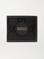 Thumbnail for your product : Gucci Off the Grid Leather-Trimmed Monogrammed ECONYL Canvas Billfold Wallet