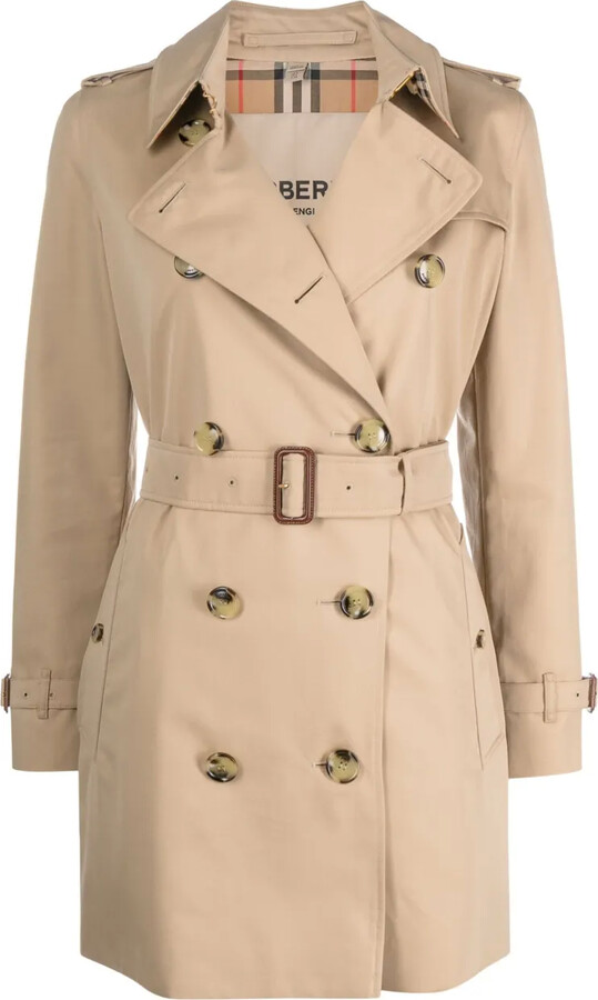 Burberry Short Kensington Heritage cotton trench coat