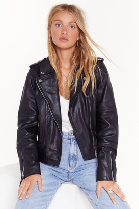 Nasty Gal Womens Bigger the Better Oversized Leather Jacket