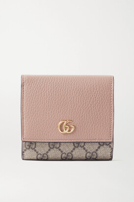 GG Marmont card case wallet in light pink leather and Supreme
