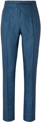 Isaia Linen Drawstring Trousers