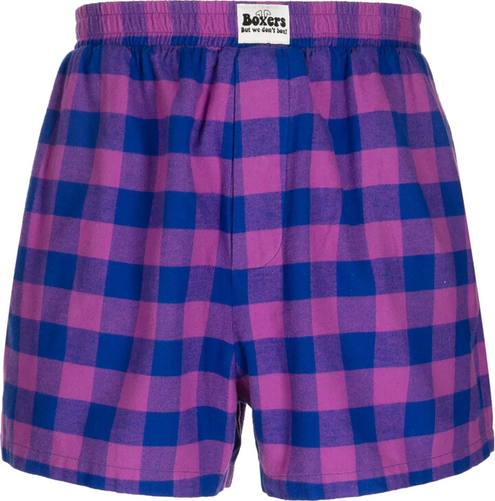 Natasha Zinko Check-Print Cotton Boxers