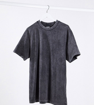 Reclaimed Vintage inspired oversized t-shirt dress in washed charcoal
