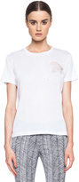 Thumbnail for your product : Christopher Kane Flower Motif Cotton-Blend T-Shirt in White