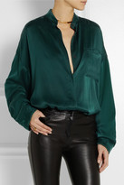 Thumbnail for your product : Haider Ackermann Oversized washed-silk satin shirt