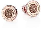 Thumbnail for your product : Michael Kors Pavé Crystal Stud Earrings/Rose Goldtone