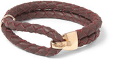 Thumbnail for your product : Miansai Beacon Woven-Leather and Metal Bracelet