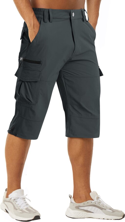 MAGCOMSEN Hiking Shorts Men Quick Dry Work Short Pants Lightweight 3/4 ...