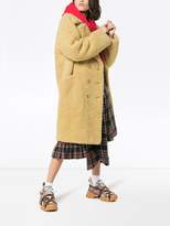 Thumbnail for your product : Burberry Lillingstone faux shearling wool blend coat