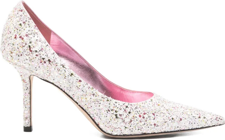 Jimmy Choo Pre-Owned Love glitter pumps