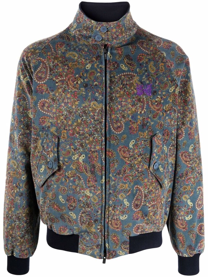 mens patterned bomber jacket