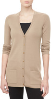 Thumbnail for your product : Michael Kors Cashmere V-Neck Cardigan, Fawn