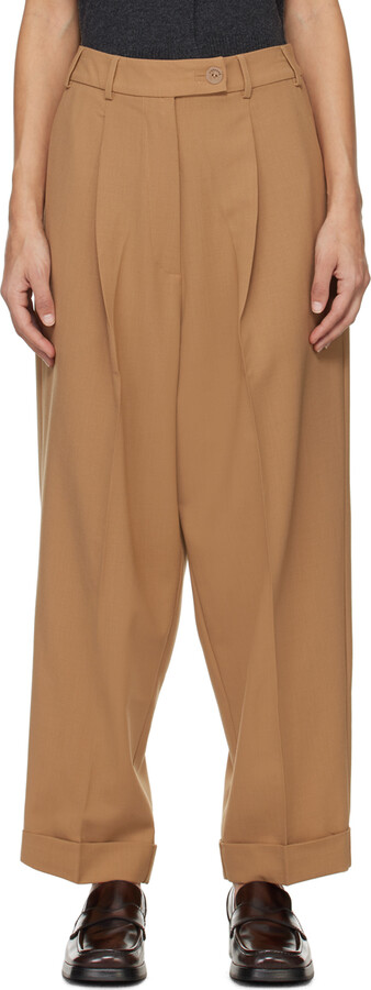 Cordera Tan Tailoring Trousers - ShopStyle Pants