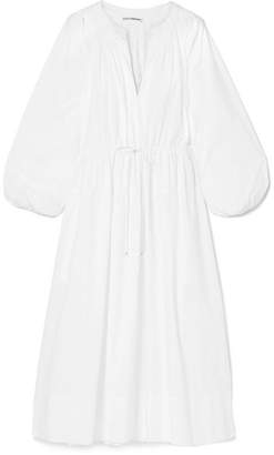 Ulla Johnson Judithe Embroidered Cotton-poplin Midi Dress - White
