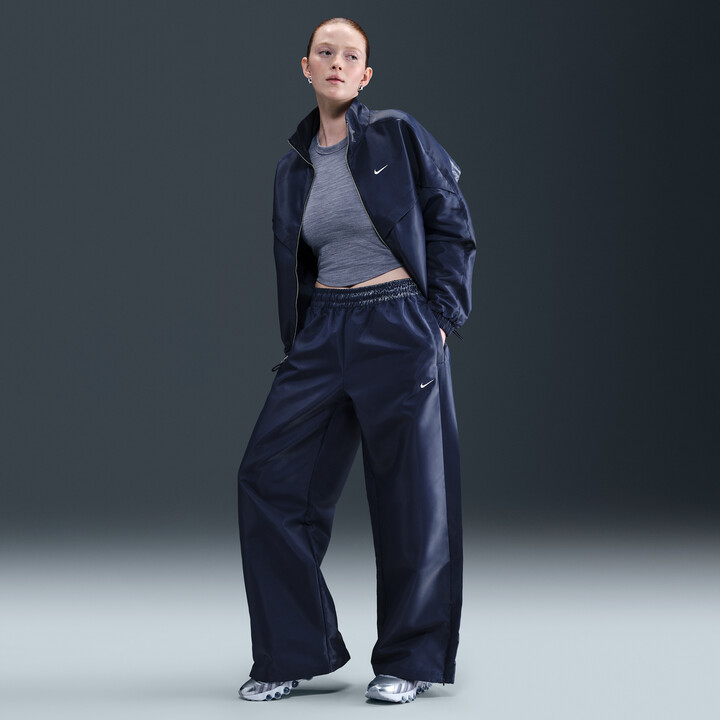 Nike Women's Sportswear Windrunner Shine Pants in Blue | HV2475-410