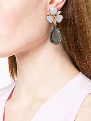 Bounkit Jewelry 2-in-1 quartz & agate drop earrings