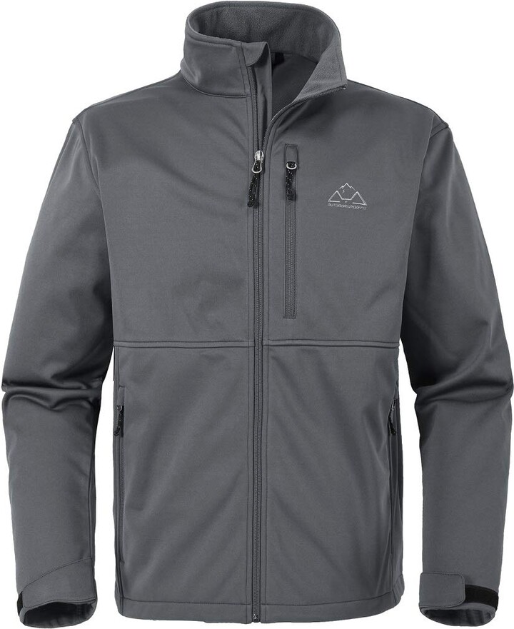 YSENTO Mens Softshell Fleece Lightweight Waterproof Jacket Winter Outdoor Ski Jackets Full Zip