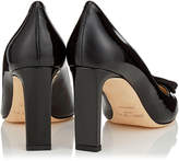 Thumbnail for your product : Jimmy Choo TAREN 85 Linen Soft Patent Pumps with Black Satin Bows