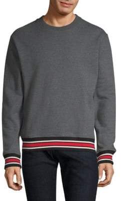 The Kooples Men's Stripe-Trim Sweater - Grey - Size XL