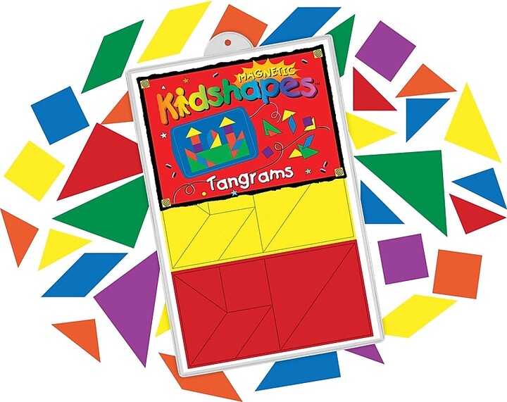 Barker Creek Learning Magnets Kidshapes, Tangrams, 42 Magnetic Pieces/Pack (LM2305)