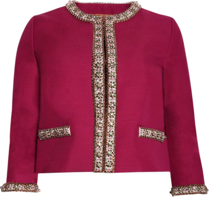 Embellished-Border Jacket