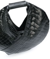 Thumbnail for your product : MM6 MAISON MARGIELA Embossed Crocodile-Effect Circle Bag