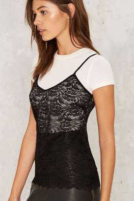 Factory Delicate Subject Lace Cami Top