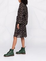 Thumbnail for your product : Karl Lagerfeld Paris Logo Floral-Print Semi-Sheer Midi Dress