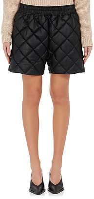 Stella McCartney Women's Diamond-Quilted Faux-Leather Shorts