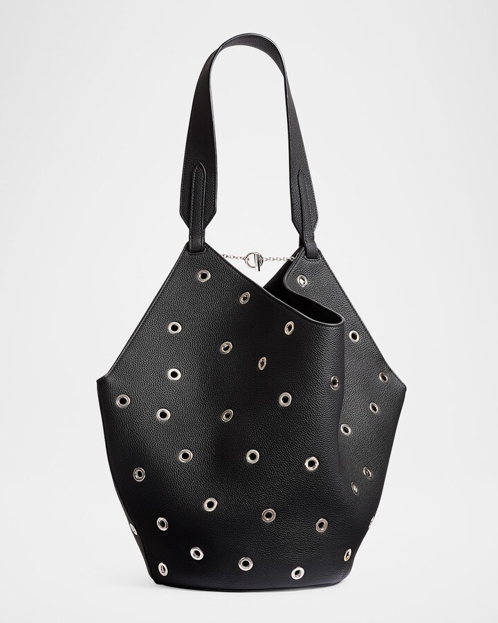 KHAITE Lotus Small Grommet Calfskin Tote Bag