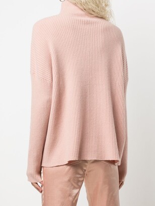Sally LaPointe Ribbed-Knit Funnel-Neck Jumper
