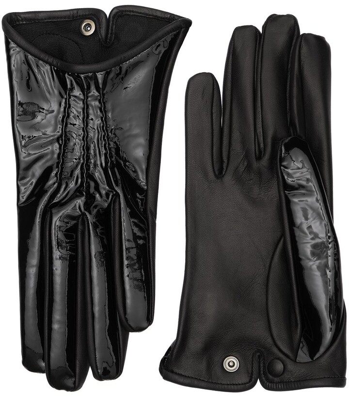 Emuler lyd det tvivler jeg på Mario Portolano Vernice & Nappa Leather Gloves - ShopStyle