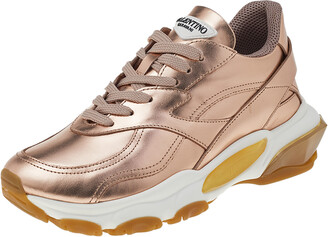 rose gold valentino sneakers