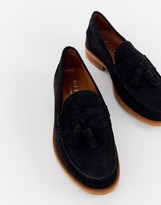 Thumbnail for your product : Office Invasion tassel loafers in navy suede