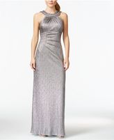 Thumbnail for your product : Xscape Evenings Embellished Metallic Halter Gown