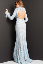 Thumbnail for your product : Jovani Feather Trim Gown
