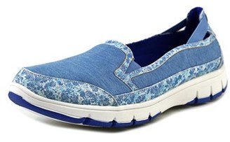 Easy Street Shoes Kacey Women Round Toe Canvas Blue Loafer.