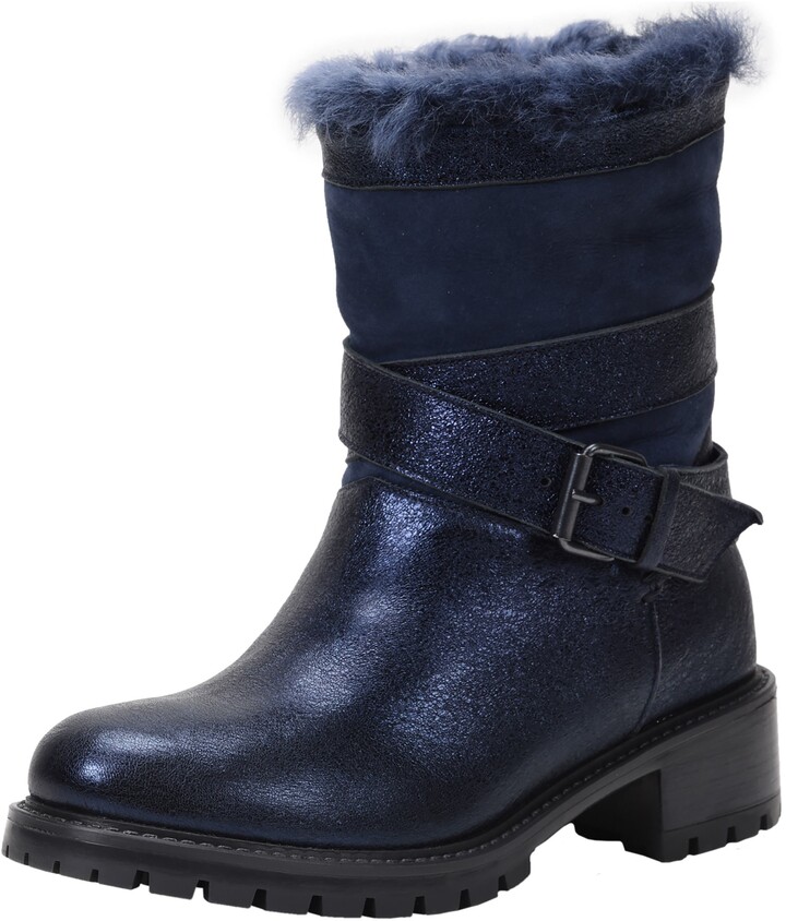 Ross & Snow Emilina Genuine Shearling Lined Weatherproof Bootie ...